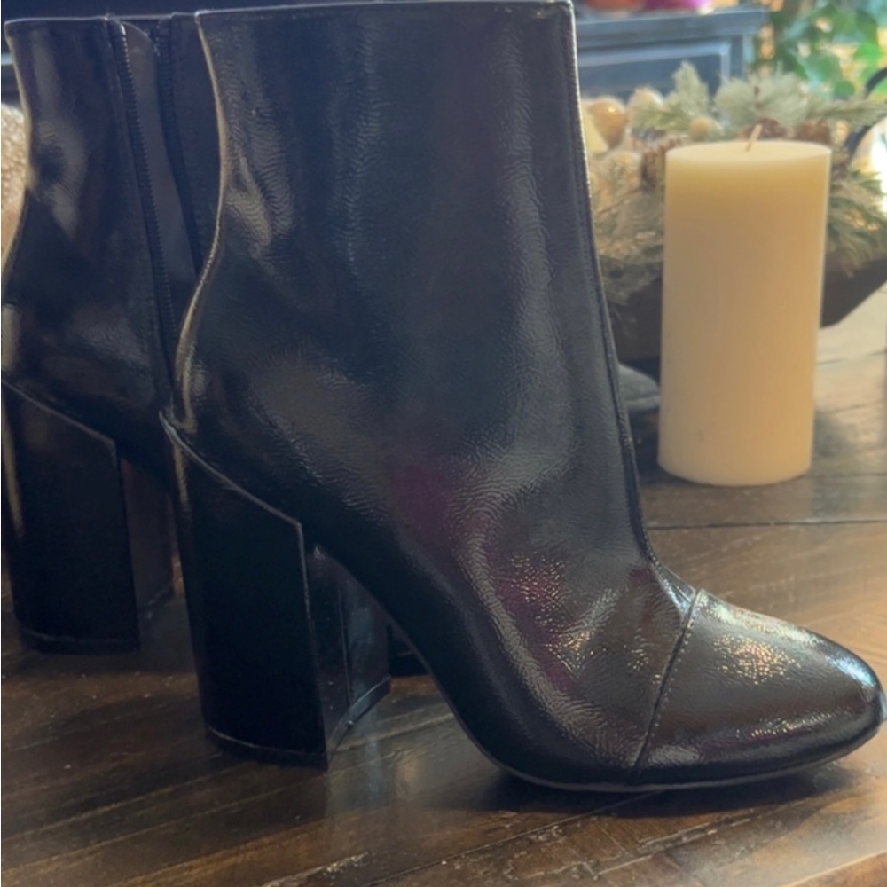 London | Women’s Block Heel Ankle Black Booties Boots Shoes Ankle Boots